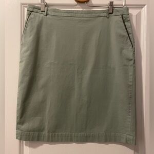 Fabiana Filippi Size L Seafoam Green Cotton Mid-Length Skirt
